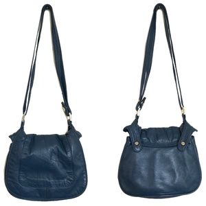 Vintage Blue Leather Purse